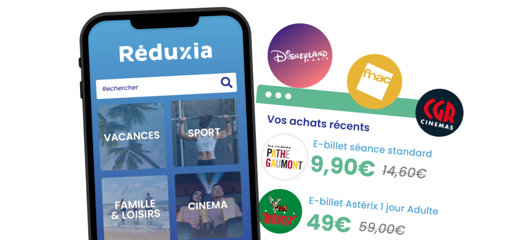 Reduxia, la plateforme d'avantages salariés qui propose plus de 120 000 offres chez disneyland, Fnac, CGR cinemas, Pathé Gaumont et Parc Astérix
